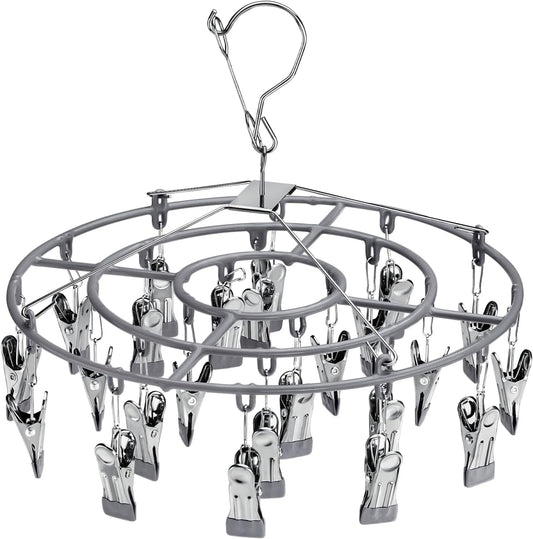 Drying Rack Clothing with 24 Clips, Sock Hanger for Drying, Hanging Clothes Dryer Underwear Hangers Racks V1258-DP02-F-445