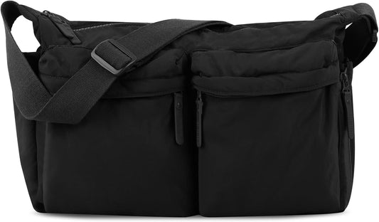 Nylon Crossbody Messenger Bag for School, Women Large Shoulder Bag Hobo Tote Bag Lightweight Computer V1258-DP02-F-449