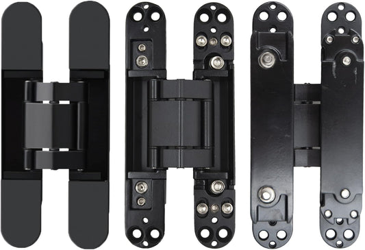 6 inch Hidden Door Hinges Invisible Hinges Concealed Hinges Zinc Alloy 180 Degree Swing Hinge 3 Way Adjtable V1258-DP02-F-458