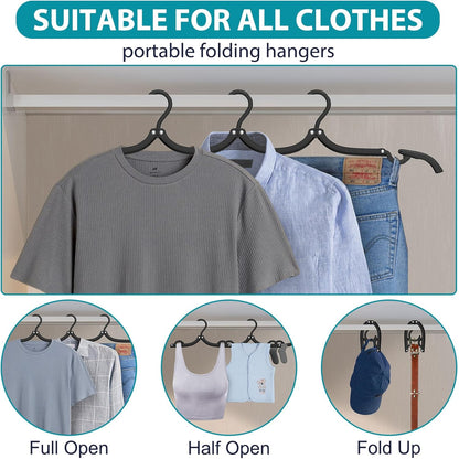 15 Pcs Travel Hangers Portable Foldable Travel Hanger Organizer 2 Pack 9 Layers Pants Hangers Space Saving V1258-DP02-F-472