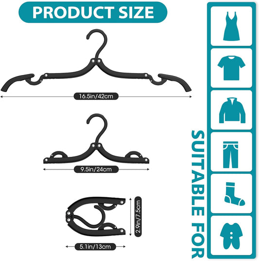 30 Pcs Travel Hangers Portable Foldable Travel Hanger Organizer and 2 Pack 9 Layers Pants Hangers Space V1258-DP02-F-474