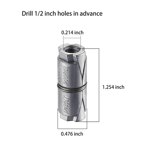 (25 pcs) 1/4x1-1/4 Outer diameter1/2 Double Expansion Anchor, Zinc Plated Double Expansion Shield Anchors, V1258-DP02-F-478
