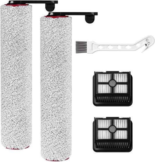 H12 Pro Replacement Brh Rollers and HEPA Filter Kits Compatible with Dreame H12 Pro, H12 Dual, G10 Pro V1258-DP02-F-486