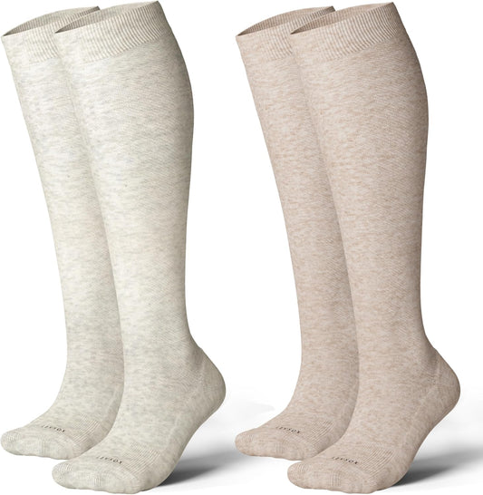 Cotton Compression Socks for Women&Men 20-30mmHg Knee High Cute Support Sock for Nurses Pregnancy Travel V1258-DP02-F-498