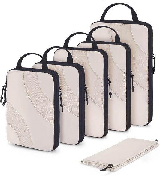 Compression Packing Cubes, 6 Set/4 Set/2 Set Travel Packing Cubes for Carry on Suitcases, Compression V1258-DP02-F-5