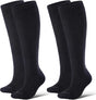 Thick Merino Wool Compression Socks for Women and Men 20-30mmHg Knee High Support Socks for Flying Nurses V1258-DP02-F-509