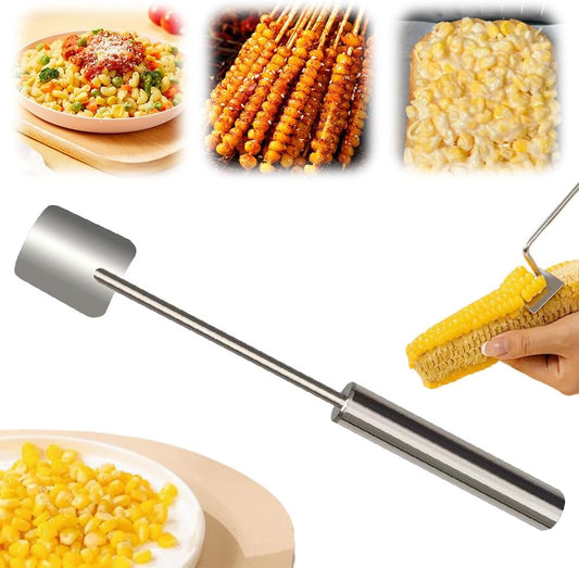 Easy Clean Corn Cob Peeler, 2025 Upgraded Stainless Steel Corn Stripper for Corn on the Cob, Fast and Safe, V1258-DP02-F-51
