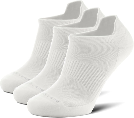 Toughland Merino Wool Socks for Men & Women - 80% Merino Wool, No Show, Lightweight, Chioned for Running, V1258-DP02-F-512