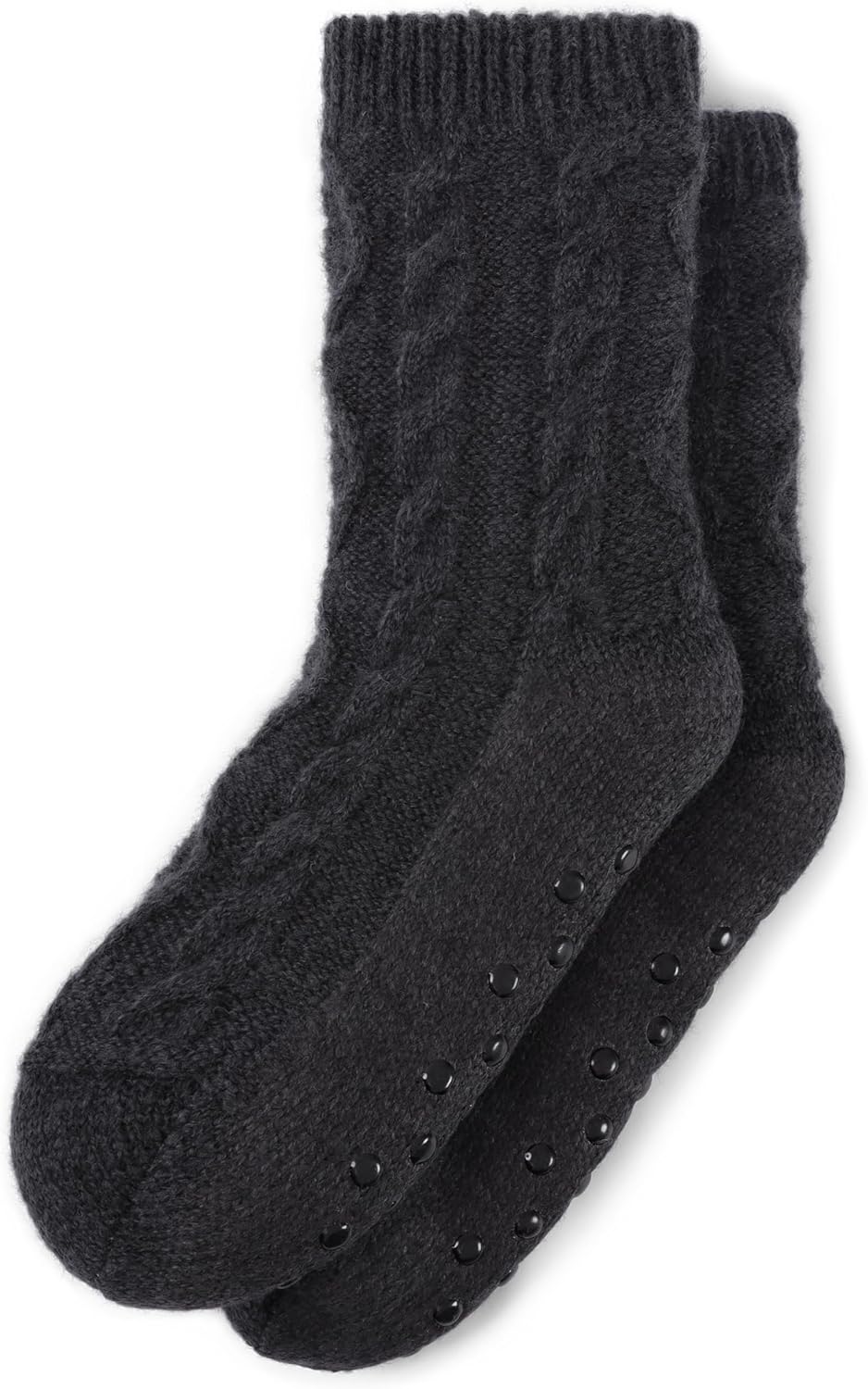 Slipper Socks for Women with Grippers Non Slip, Sherpa Lined Slipper Socks V1258-DP02-F-513