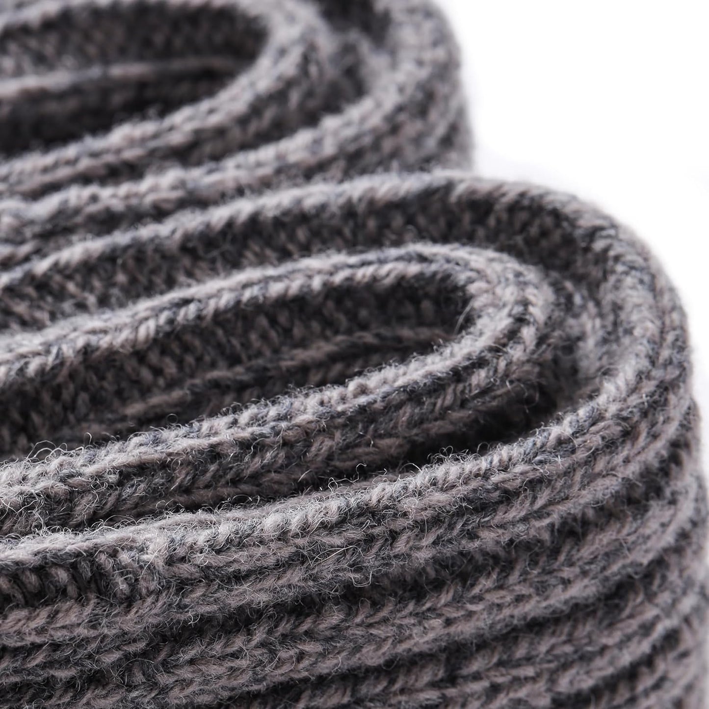 97% Merino Wool Crew Socks for Men & Women 2 Pairs - Classic Rib, Thick Wool Socks for Hiking, Work, Ski V1258-DP02-F-515
