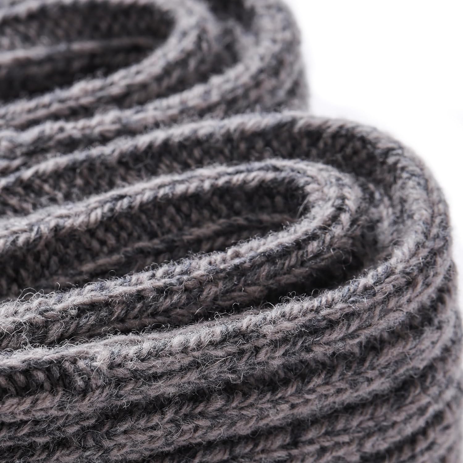 97% Merino Wool Crew Socks for Men & Women 2 Pairs - Classic Rib, Thick Wool Socks for Hiking, Work, Ski V1258-DP02-F-515