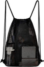 Heavy Duty Mesh Drawstring bag for Soccer Ball, Beach Toys -Drawstring Backpack Sports Gym Bag V1258-DP02-F-527
