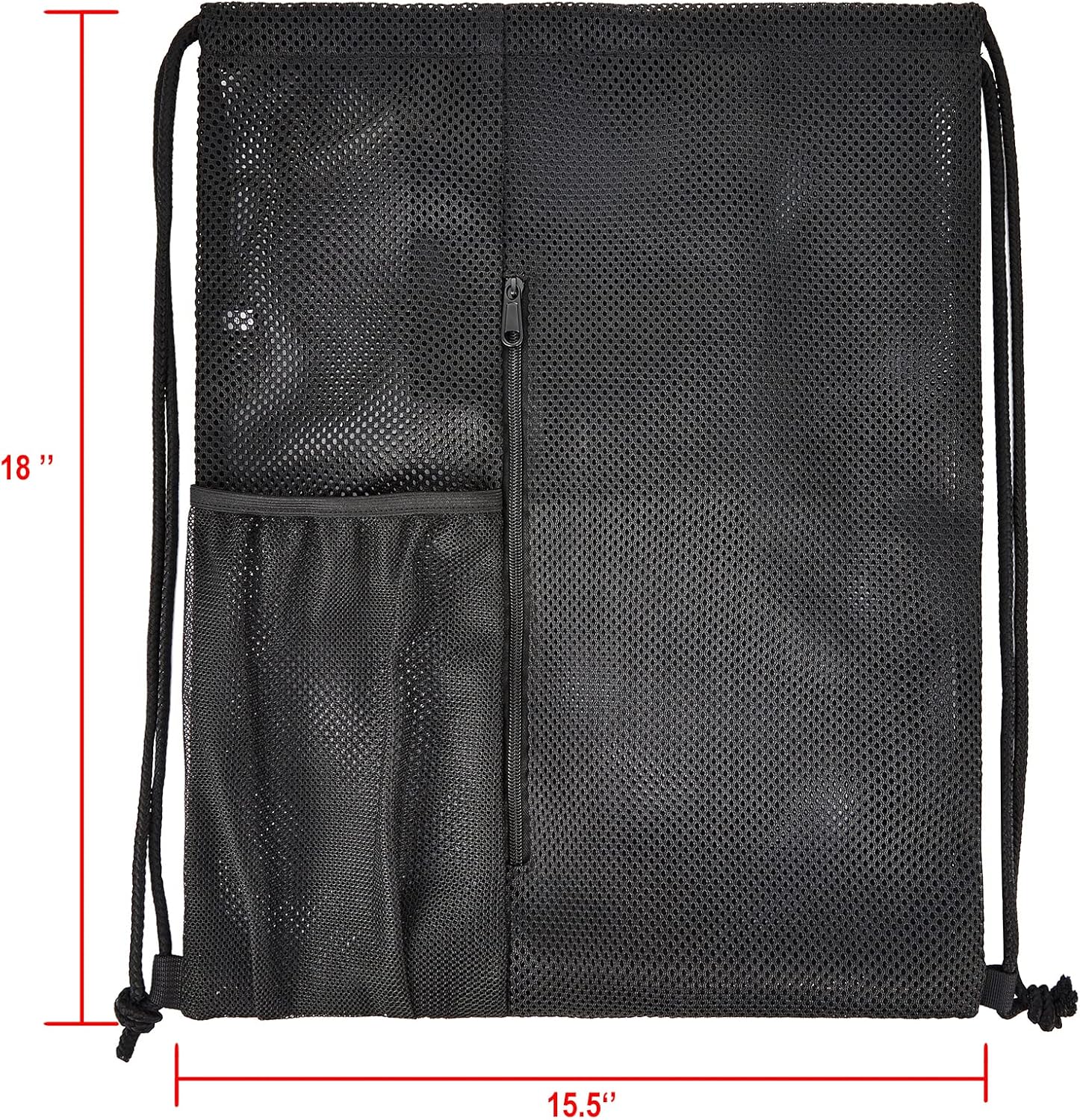 Heavy Duty Mesh Drawstring bag for Soccer Ball, Beach Toys -Drawstring Backpack Sports Gym Bag V1258-DP02-F-527