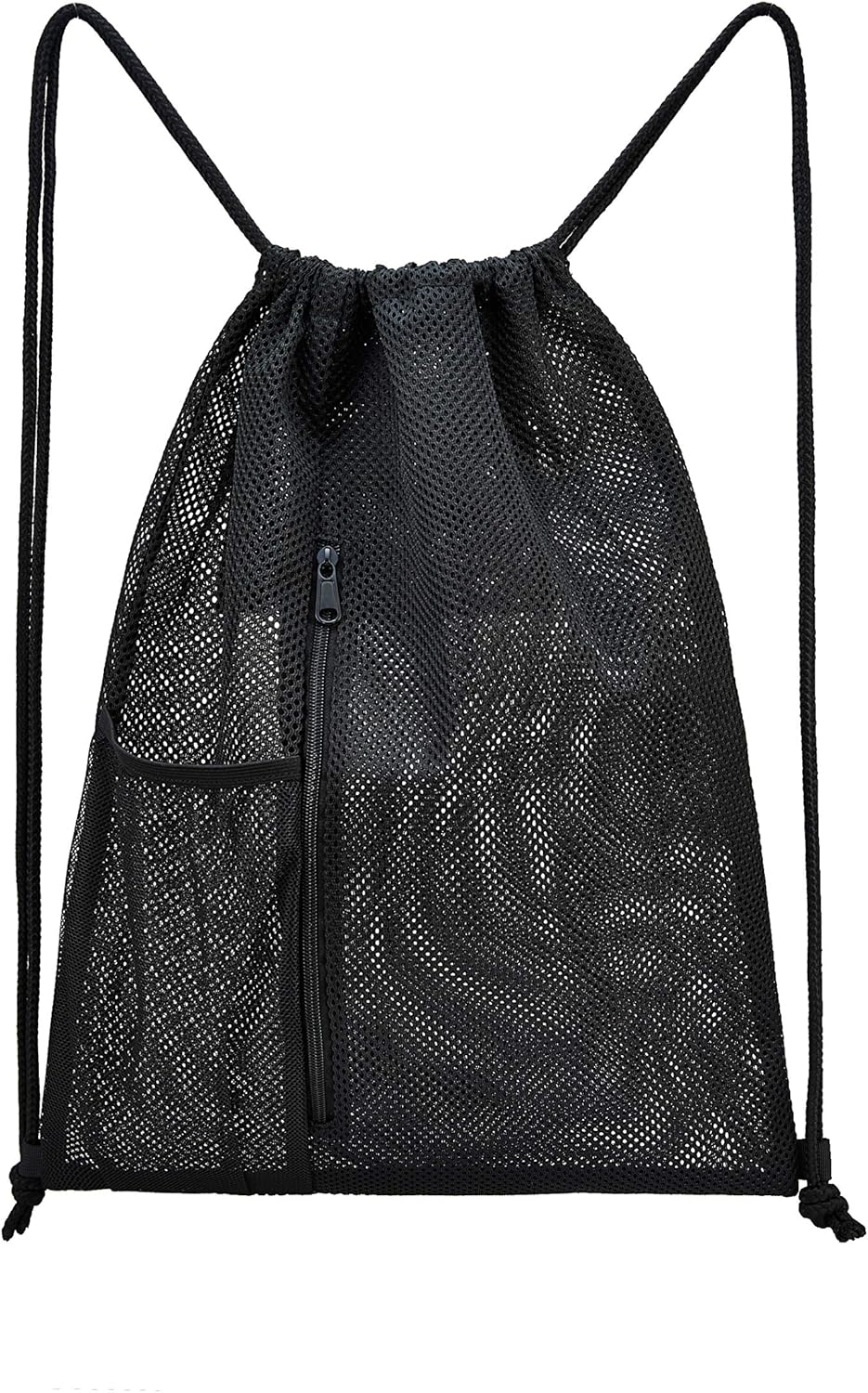 Heavy Duty Mesh Drawstring bag for Soccer Ball, Beach Toys -Drawstring Backpack Sports Gym Bag V1258-DP02-F-527
