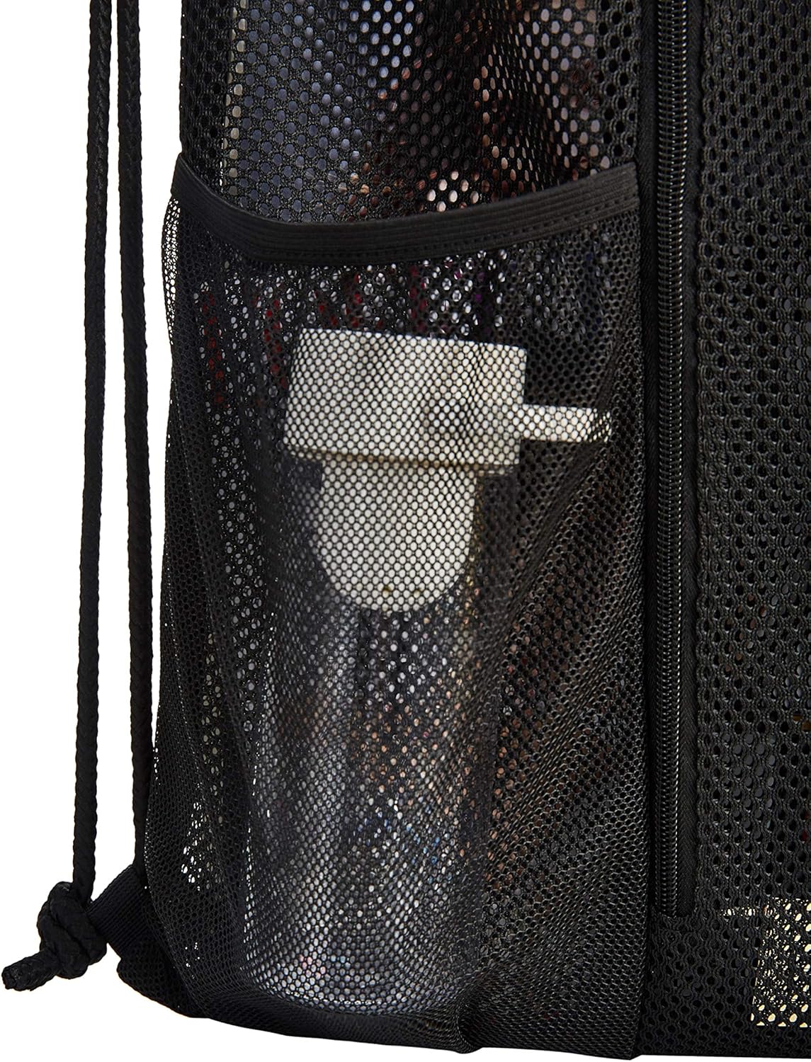 Heavy Duty Mesh Drawstring bag for Soccer Ball, Beach Toys -Drawstring Backpack Sports Gym Bag V1258-DP02-F-527