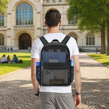 Heavy Duty Semi-Transparent Mesh Backpack, See Through College Student Backpack,  V1258-DP02-F-530