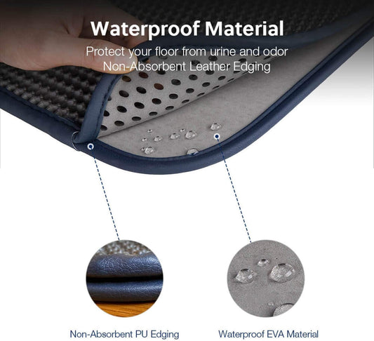 Cat Litter Mat, Kitty Litter Trapping Mat, Honeycomb Double Layer Mats, No Phthalate, Urine Waterproof, Easy V1258-DP02-F-536