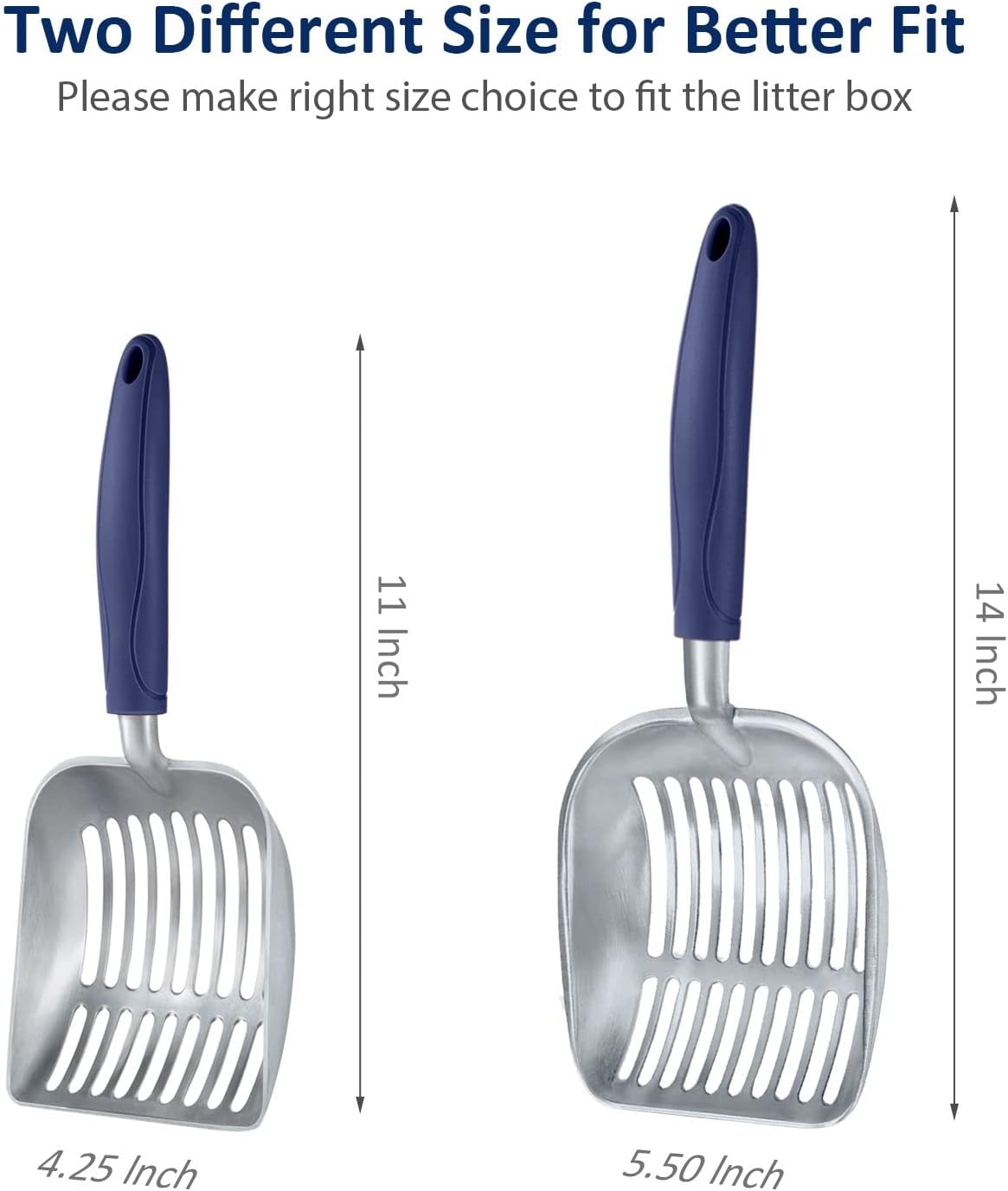 Dual Size Cat Litter Scooper Combo Set for Easy Cleanup V1258-DP02-F-539
