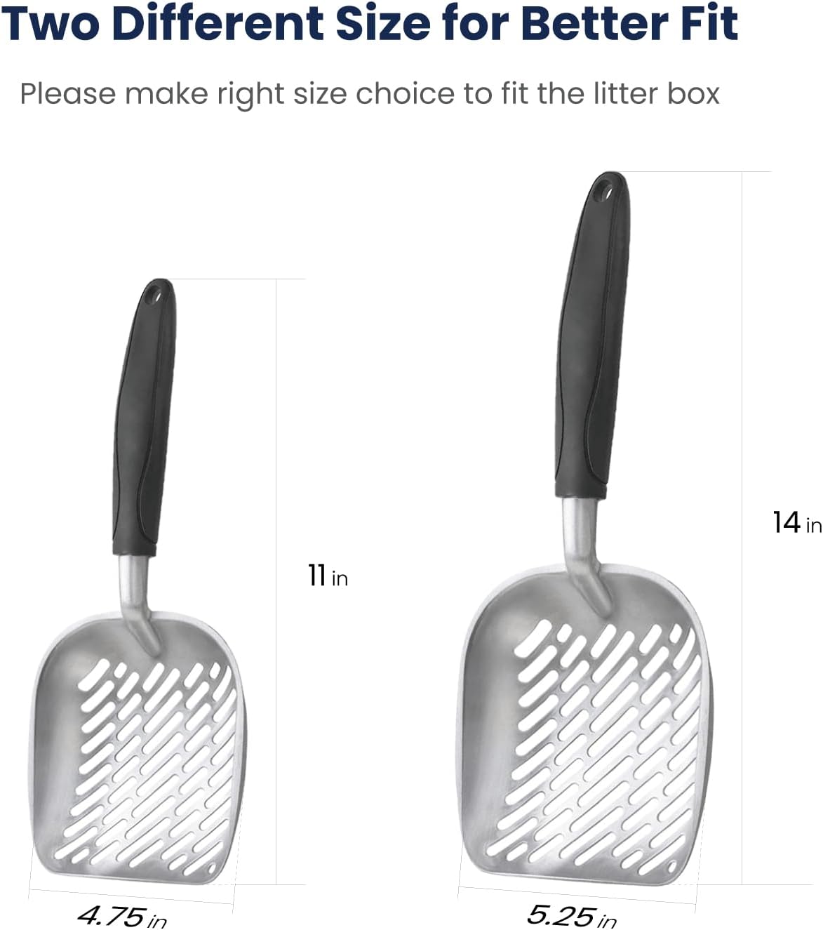 Dual Size Cat Litter Scooper Combo Set for Easy Cleanup V1258-DP02-F-539