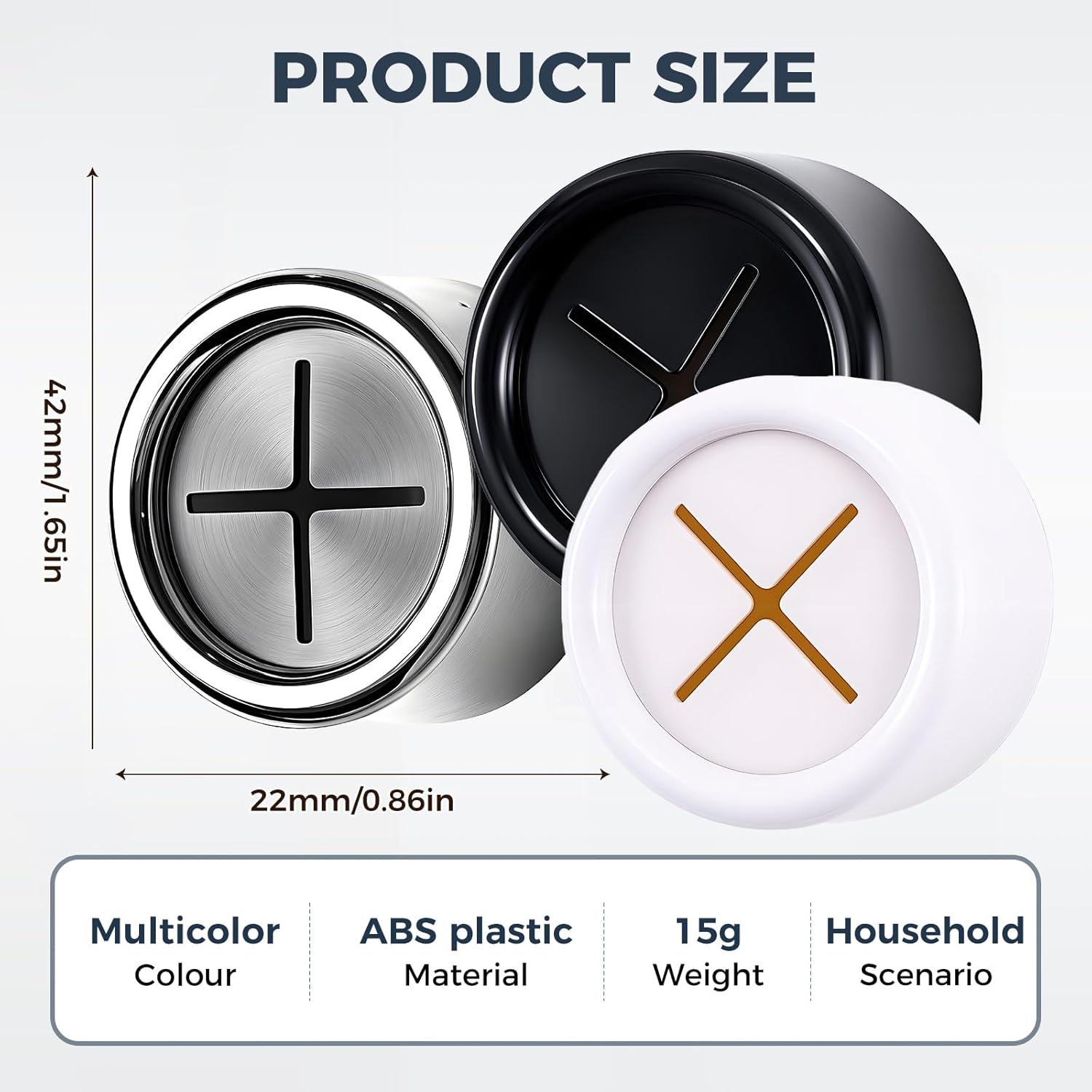 Creative Towel Hook with Premium Chrome Finish, 2025 New Round Adhesive Push Towel Hooks for Kitchen, V1258-DP02-F-54