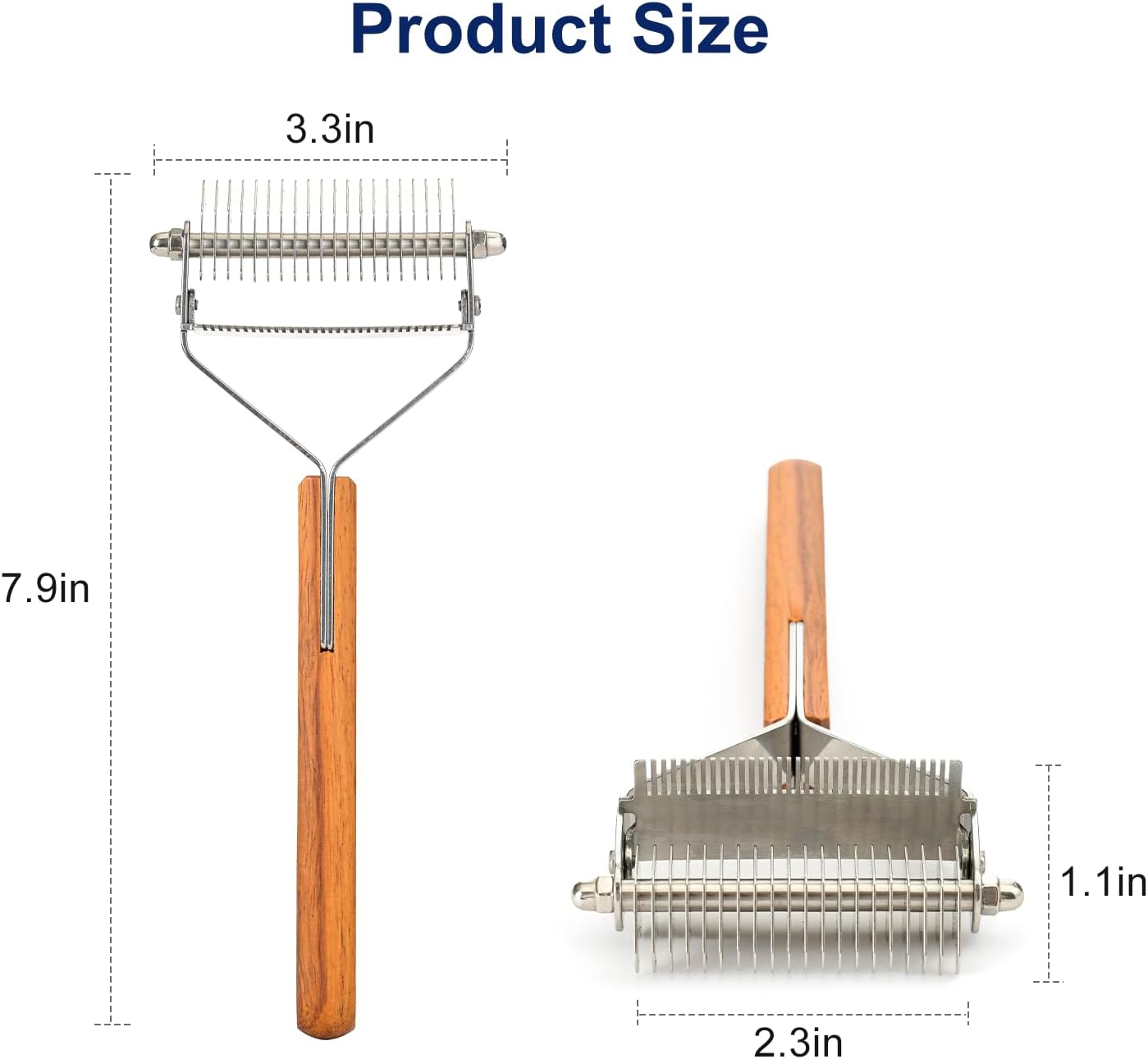 Dog Tie-Out Stake and 2-in-1 Shedding Grooming Tool V1258-DP02-F-542