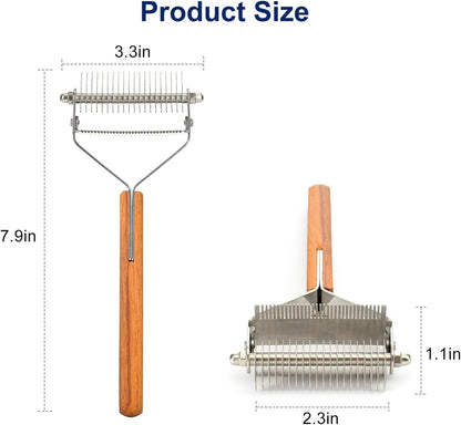 Dog Tie-Out Stake and 2-in-1 Shedding Grooming Tool V1258-DP02-F-542