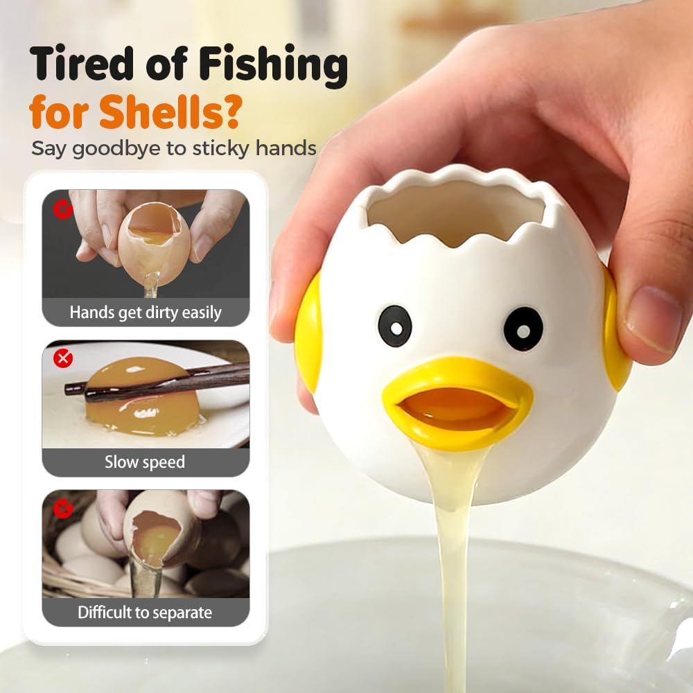 Cartoon Egg White Separator, Practical and Simple Ceramic Egg Separator, Suitable for Kitchen Baking Small V1258-DP02-F-56