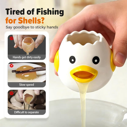 Cartoon Egg White Separator, Practical and Simple Ceramic Egg Separator, Suitable for Kitchen Baking Small V1258-DP02-F-56