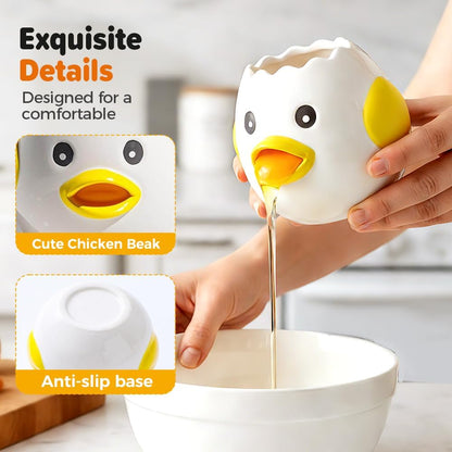 Cartoon Egg White Separator, Practical and Simple Ceramic Egg Separator, Suitable for Kitchen Baking Small V1258-DP02-F-56