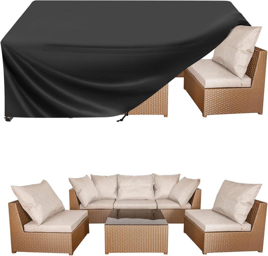 Patio Furniture Covers, Outdoor Furniture Covers Waterproof, Heavy Duty Oxford Patio Table Cover for Outdoor V1258-DP02-F-567