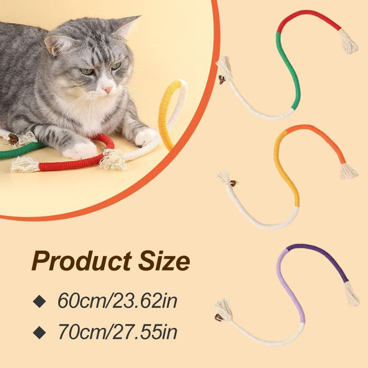 6Pcs Rope Cat Chew Toys, Multi-Color Interactive Cat Toy for 28 Inches, Safe Teeth Cleaning Toy for All V1258-DP02-F-57