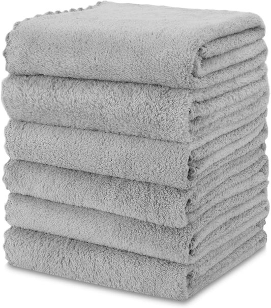 Kitchen Cloth Dish Towels, 13x28 Inches Premium Dishcloths, Super Absorbent Coral Velvet Microfiber Cleaning V1258-DP02-F-570