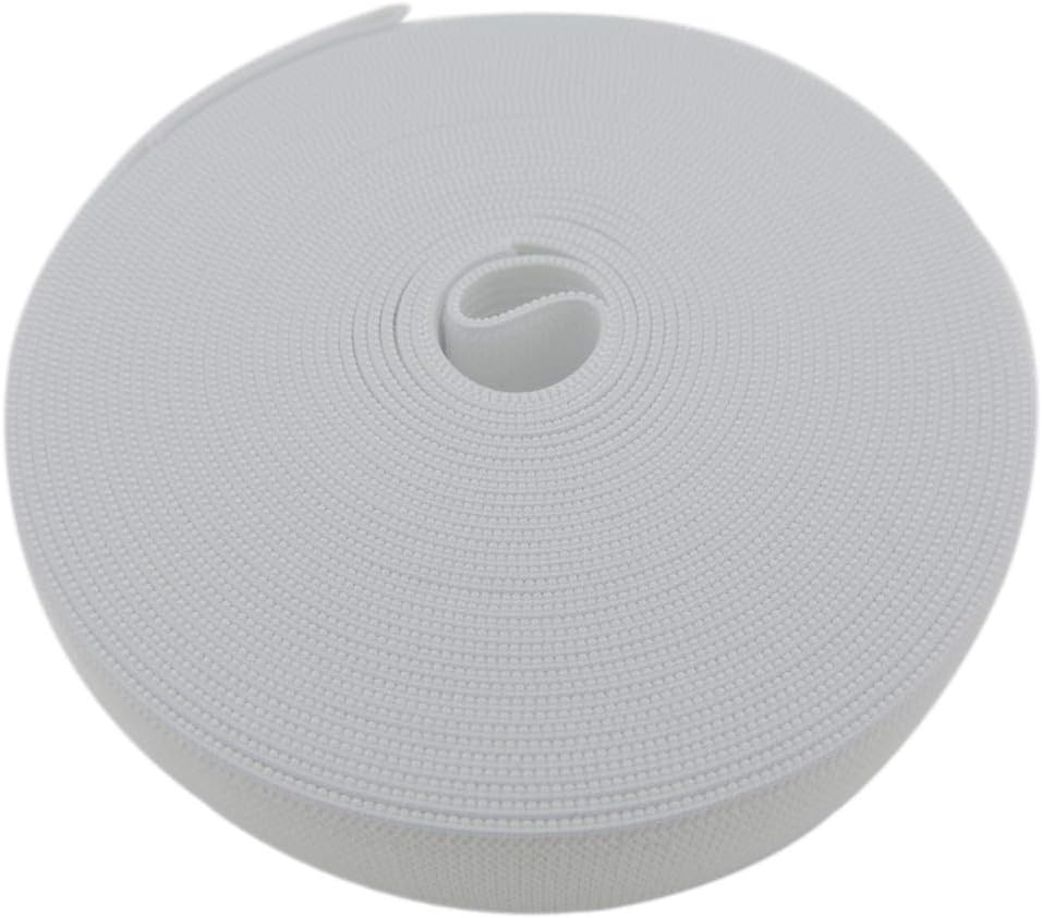 3/5 Inch by 43 Yard White Sewing Elastic Band Spool Heavy Stretch High Elasticity Knit Elastic Band V1258-DP02-F-573