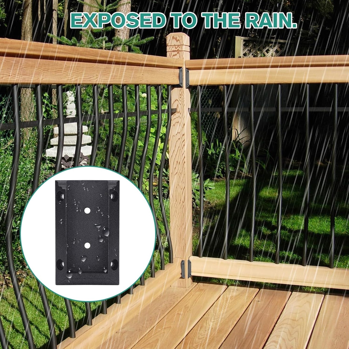 20pcs Deck Railing Brackets Connectors for 2x4 Railing Wood Post with 120pcs Wood Screws V1258-DP02-F-578