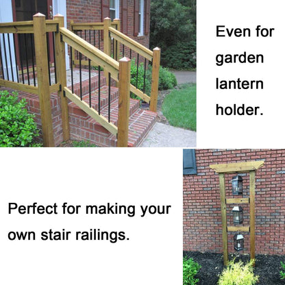 20pcs Deck Railing Brackets Connectors for 2x4 Railing Wood Post with 120pcs Wood Screws V1258-DP02-F-578