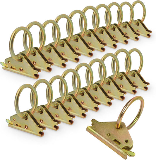20pcs Steel E-Track O Ring Tie-Down Anchors, Secure Cargo in Enclosed/Flatbed Trailers, Trucks, Load Limit of V1258-DP02-F-579