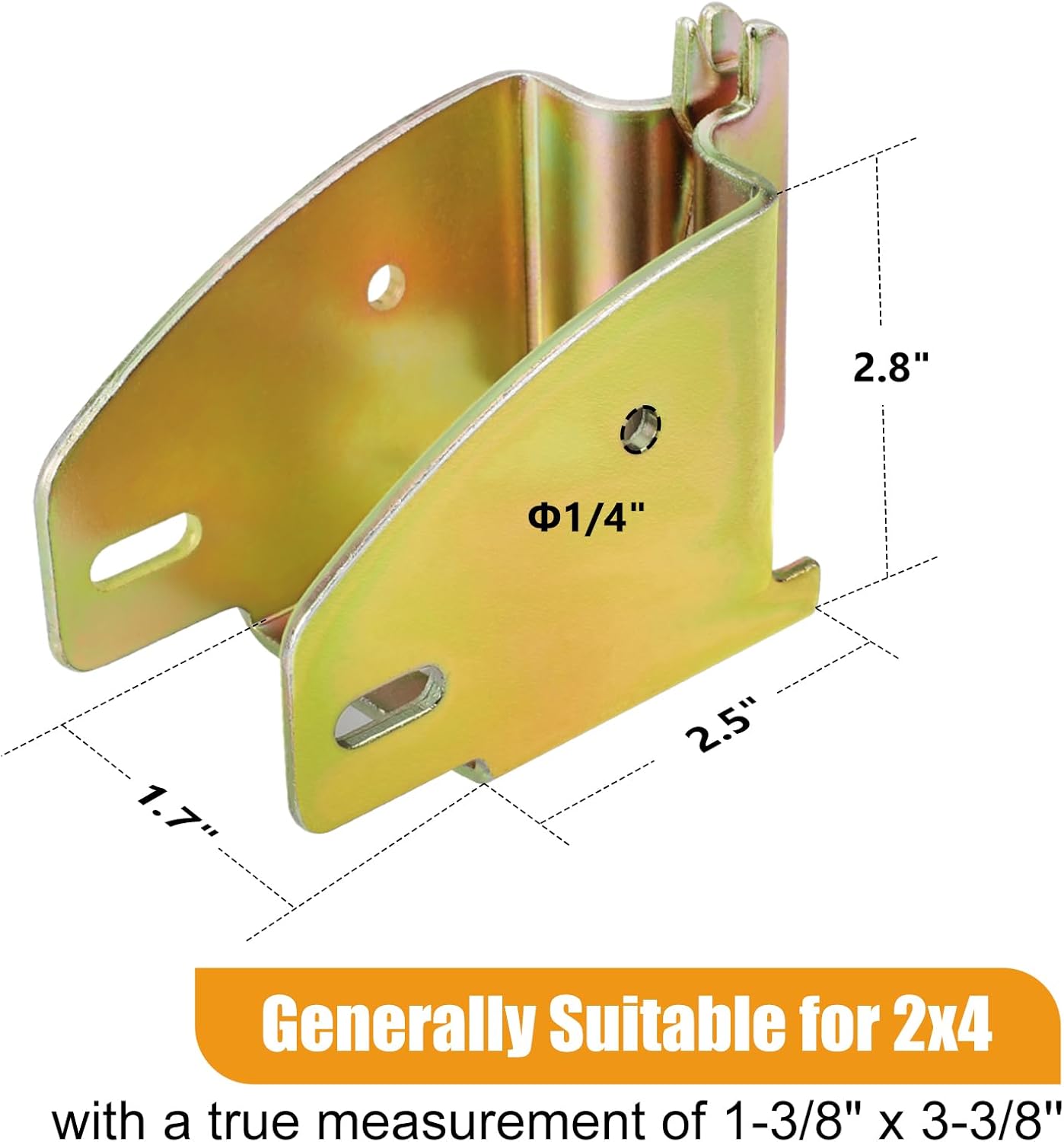 E-Track Wood Beam End Socket Accessories, Zinc-Coated Steel, Fit with 2x4 2x6, Add Removable Load Lock Bars V1258-DP02-F-582
