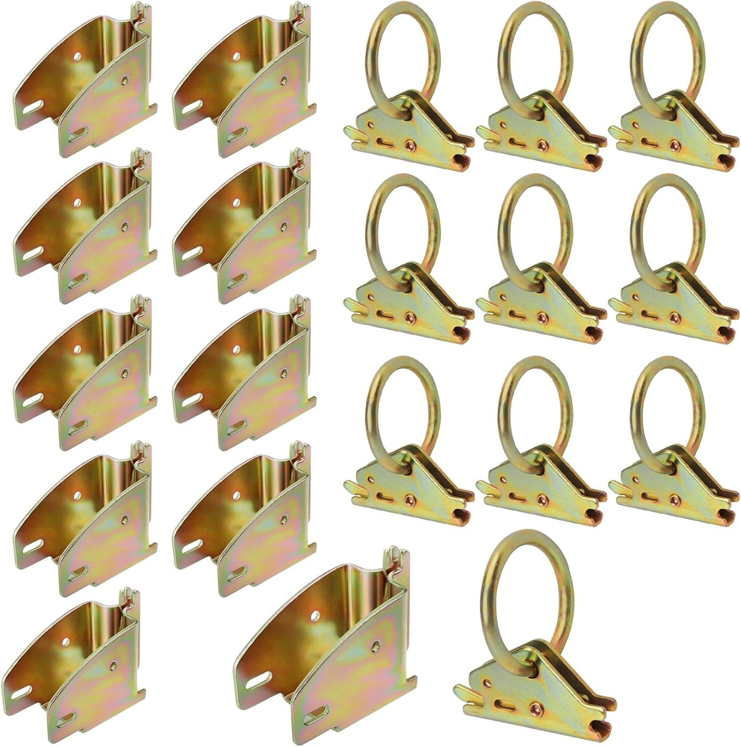 E-Track Wood Beam End Socket Accessories(10pcs) and E-Track O Ring Tie-Down Anchors(10pcs) V1258-DP02-F-584