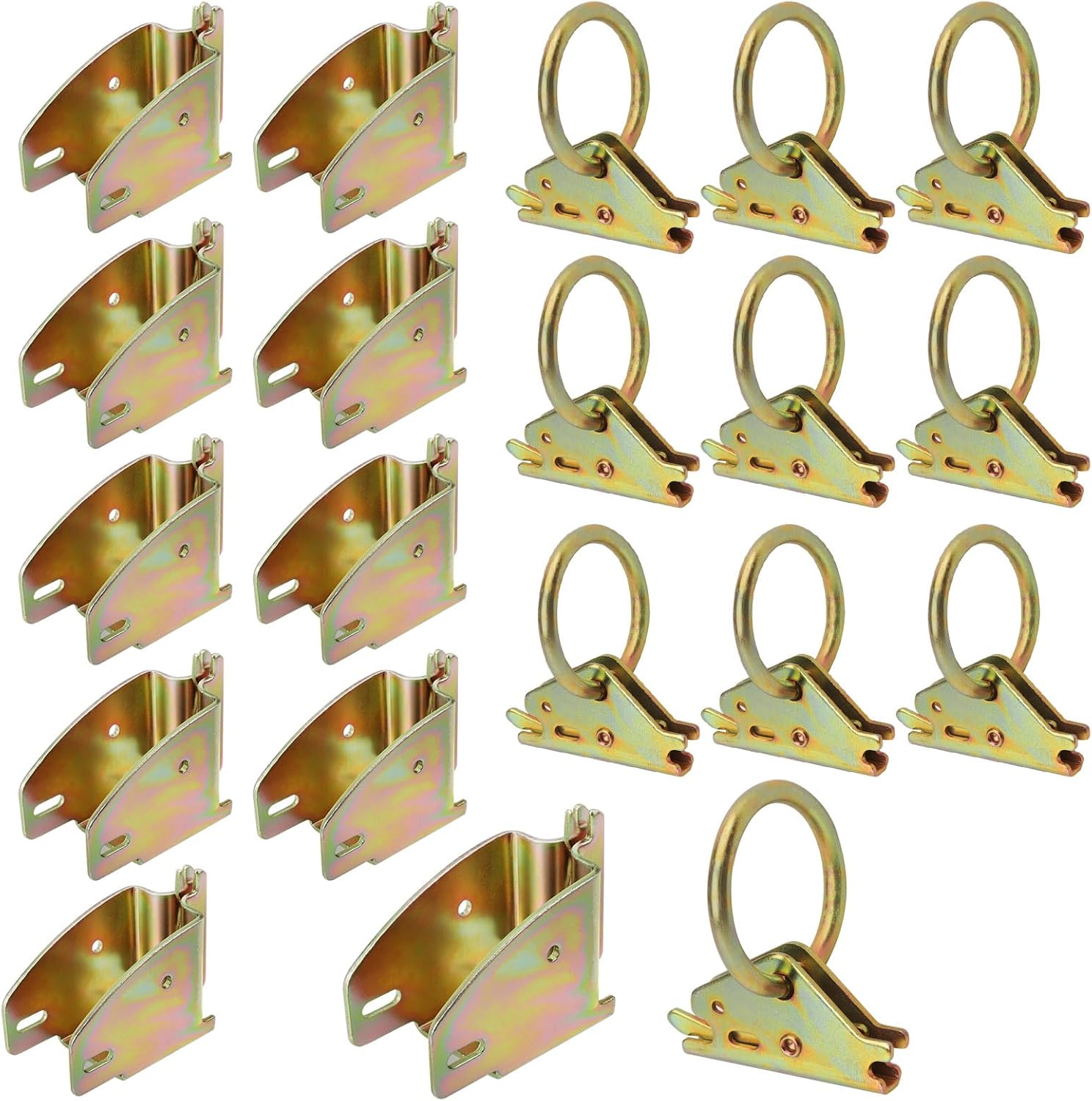 E-Track Wood Beam End Socket Accessories(10pcs) and E-Track O Ring Tie-Down Anchors(10pcs) V1258-DP02-F-584