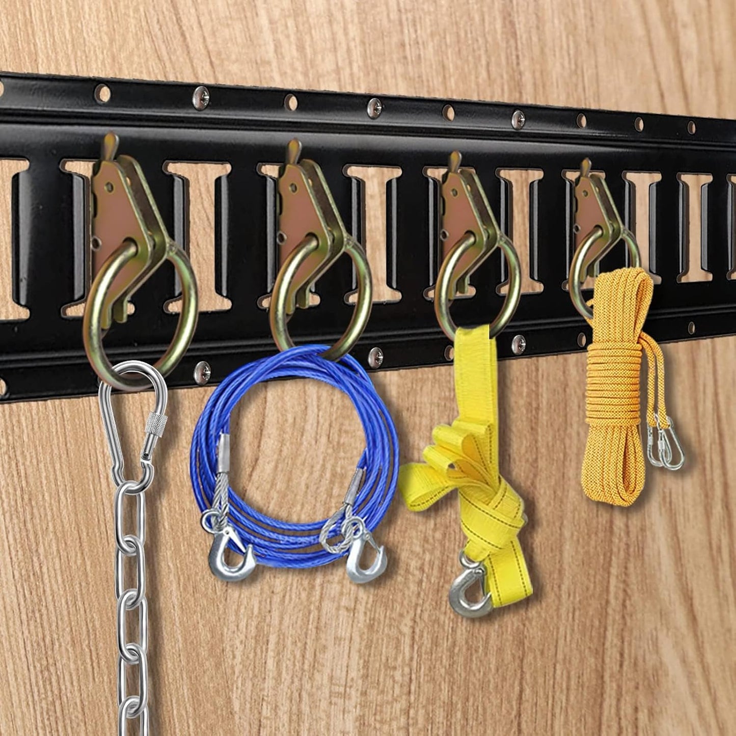 E-Track Wood Beam End Socket Accessories(10pcs) and E-Track O Ring Tie-Down Anchors(10pcs) V1258-DP02-F-584