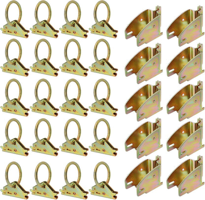E-Track Wood Beam End Socket Accessories(10pcs) and E-Track O Ring Tie-Down Anchors(20pcs) V1258-DP02-F-585