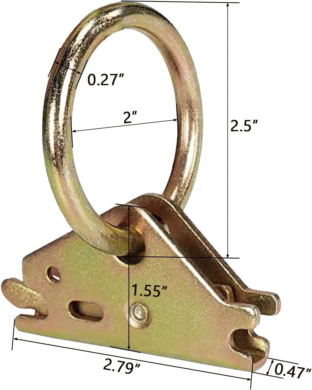 E-Track Wood Beam End Socket Accessories(10pcs) and E-Track O Ring Tie-Down Anchors(20pcs) V1258-DP02-F-585