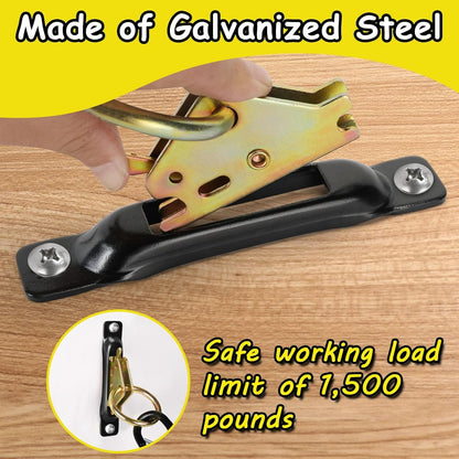 E-Track Wood Beam End Socket Accessories(10pcs) and E-Track O Ring Tie-Down Anchors(40pcs) V1258-DP02-F-586