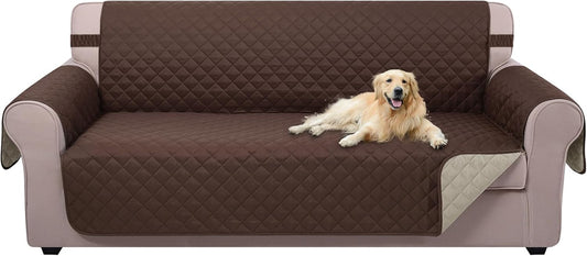 Reversible Sofa Cover Washable Couch Cover for Dogs Friendly with Elastic Straps Water Repellent Furniture V1258-DP02-F-589