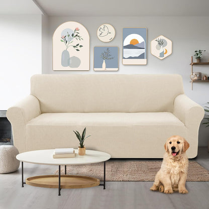 Stretch Couch Cover Sofa Bundles loveseat (Beige) V1258-DP02-F-595