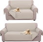 UNICE Home Reversible Sofa Cover Bundle Loveseat Cover(Sofa+Loveseat, Beige) V1258-DP02-F-596