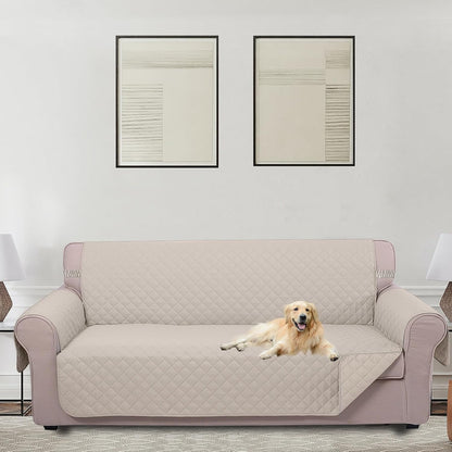 UNICE Home Reversible Sofa Cover Bundle Loveseat Cover(Sofa+Loveseat, Beige) V1258-DP02-F-596