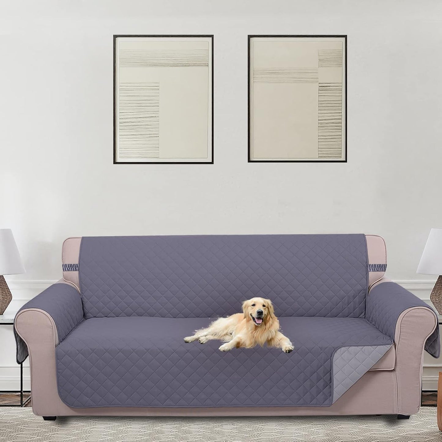Reversible Sofa Cover Bundles with loveseat and Chair Size V1258-DP02-F-600