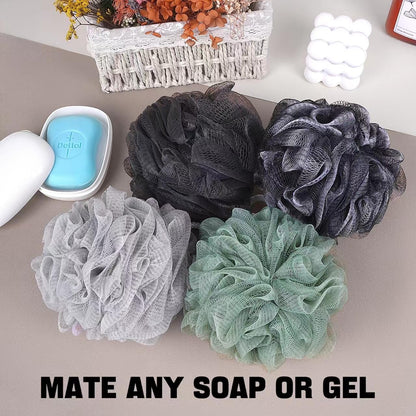 Loofah Bath Sponge Shower Loofa Bath Puff Body Scrubber Exfoliating Soft Premium 4 Pack V1258-DP02-F-613