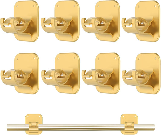 Adhesive Curtain Rods No Drilling Holder,No Drill Curtain Rod Brackets,Renter Friendly Curtain Hooks for V1258-DP02-F-614